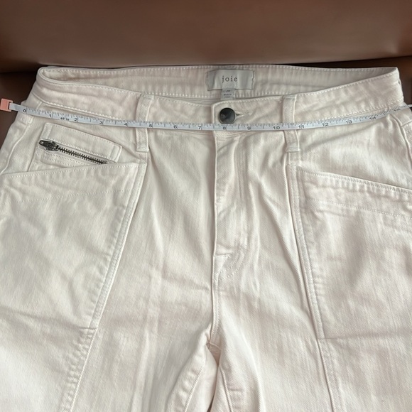 JOIE Jeans Emerson Cropped Pant White with Zipper Detail Size 29 - Picture 10 of 11